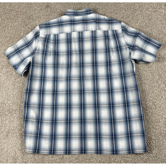 511 Tactical Shirt Mens Extra Large Blue Plaid  Button Up Snap Short Sleeve XL - Picture 8 of 8